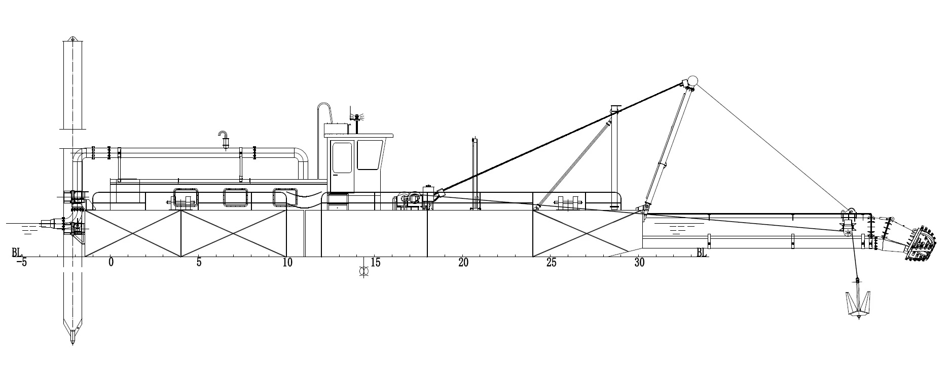 JLCSD750 Big Cutter Head Suction Dredger 8000 m3/h for Sea River Lake Dredging and Mining