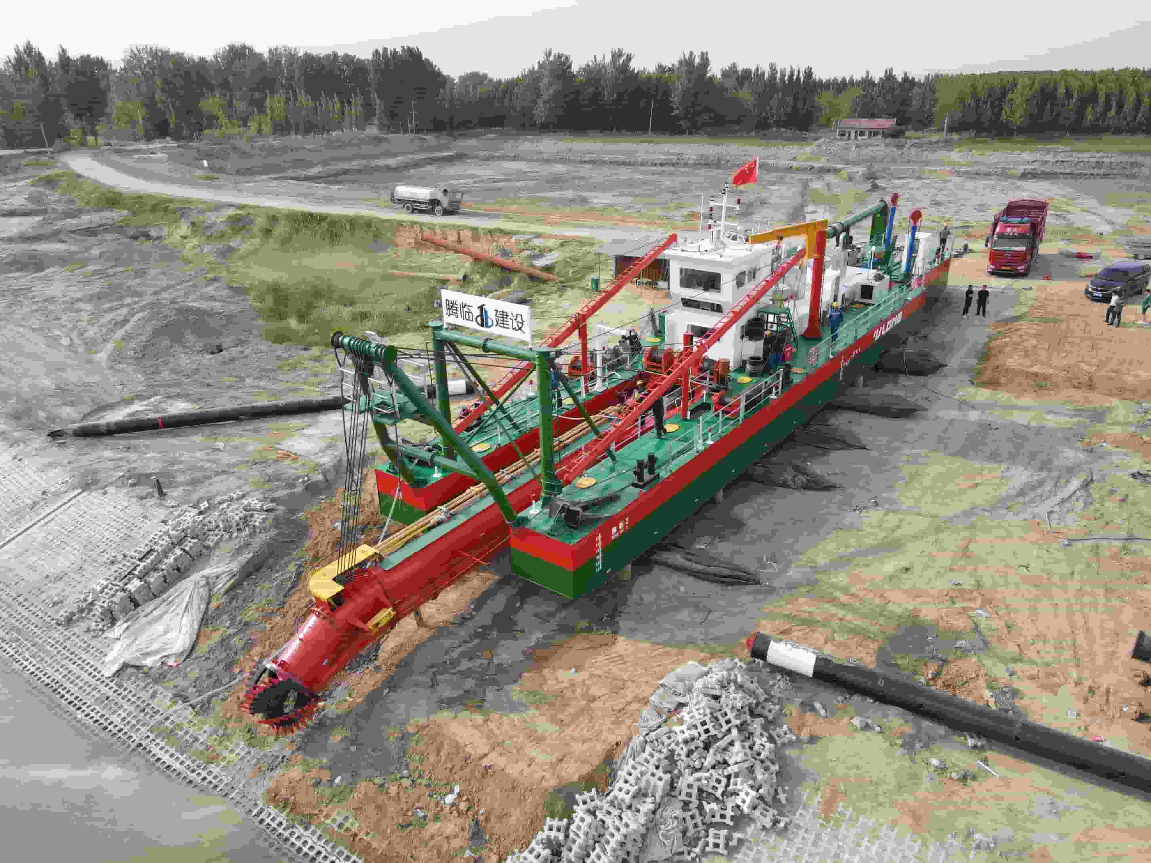 Drague électrique d'extraction de sable, drague à succion pour projet de port fluvial, lacustre ou maritime