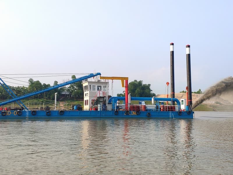 Drague électrique d'extraction de sable, drague à succion pour projet de port fluvial, lacustre ou maritime