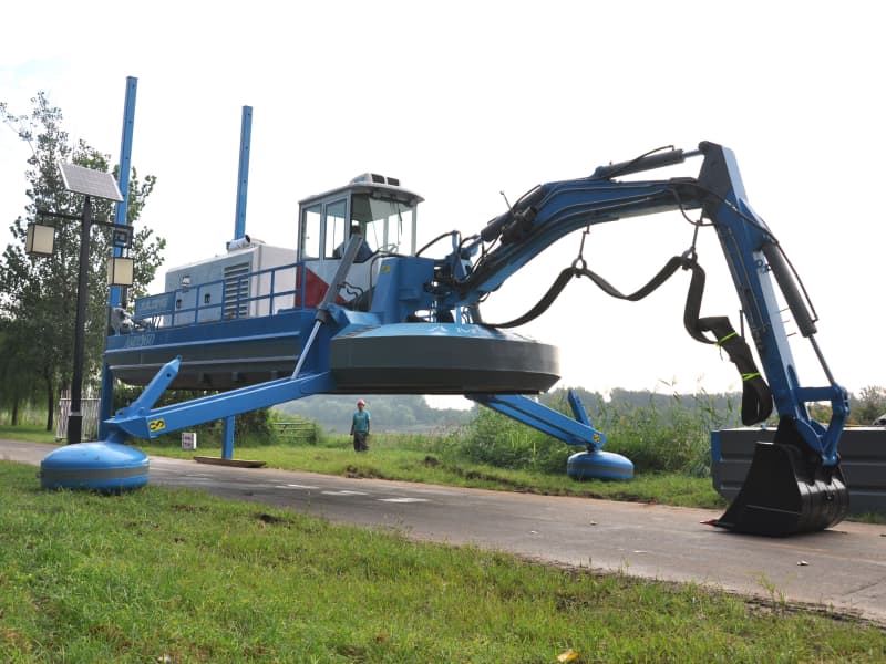 Drague amphibie autopropulsée multifonctionnelle (500 m³/h) pour zones d'eau peu profonde